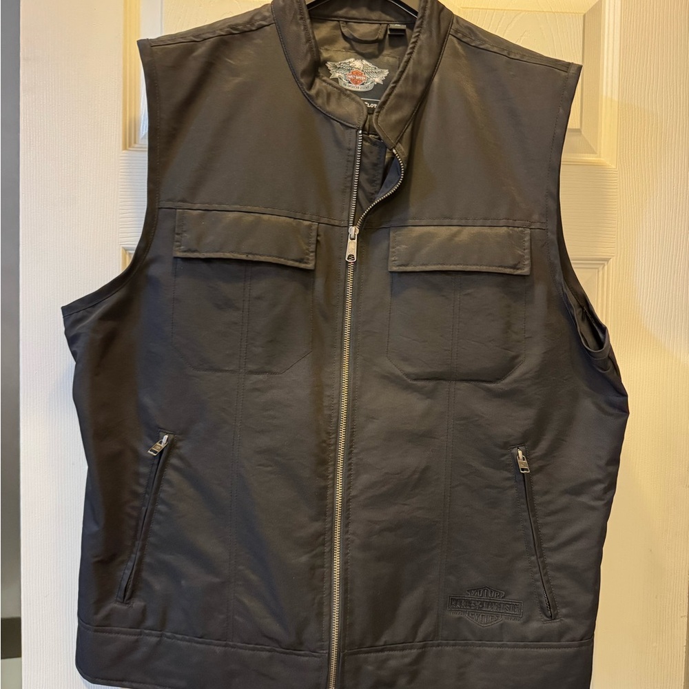 Harley Davidson Men's Black Sleeveless Vest